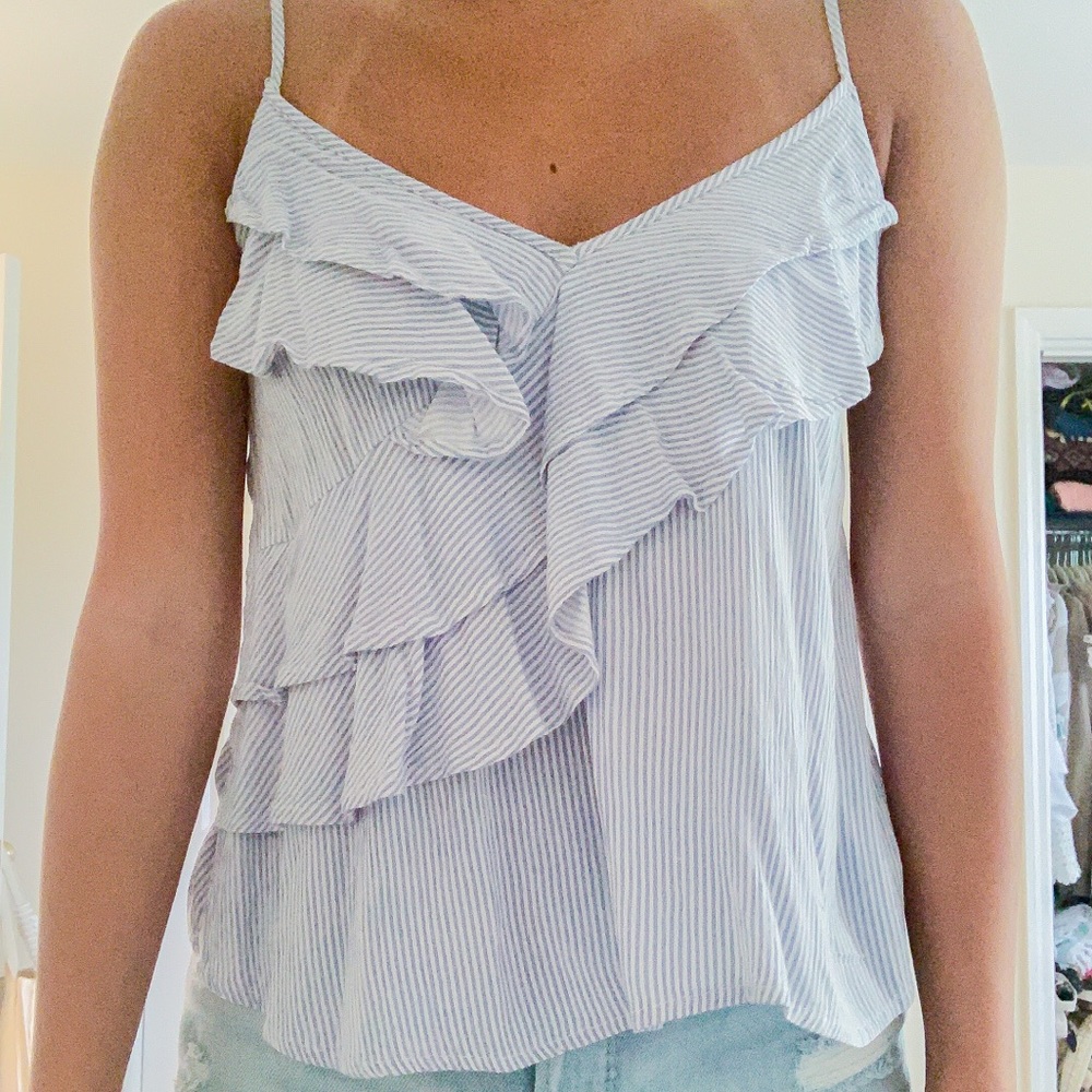 AE ruffle flounce top